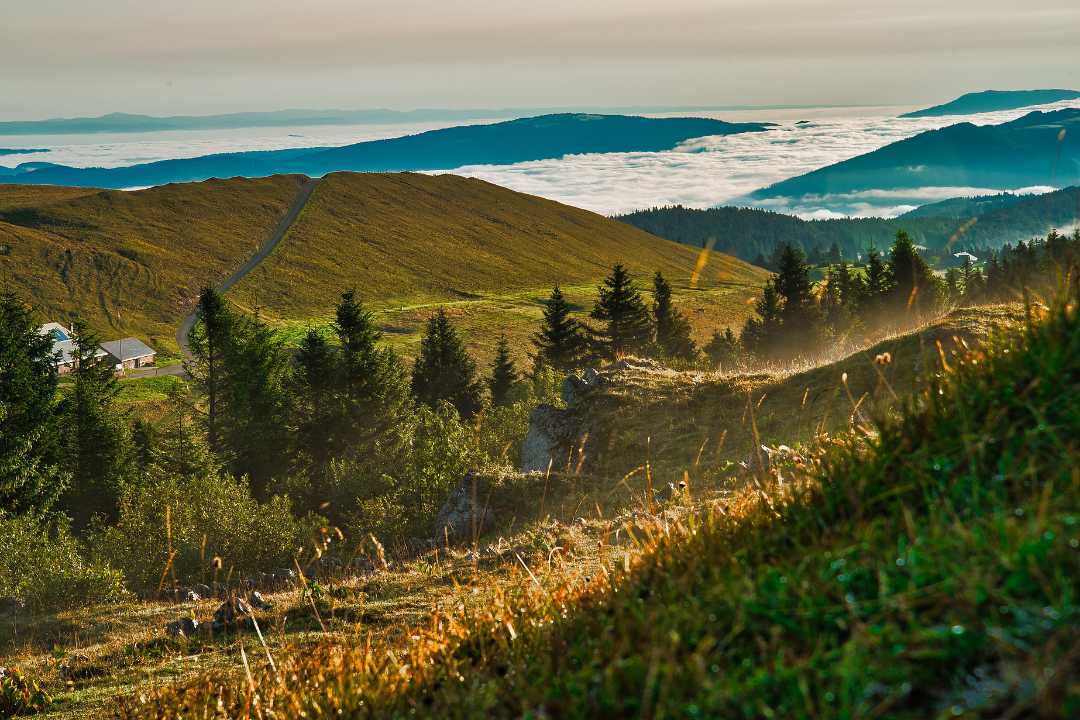 Chasseral Wolken Hochland